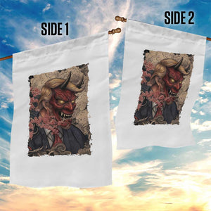 American Leader Oni Mask Japanese Ukiyoe Garden Flag Political Parody Graphic TS12 Print Your Wear