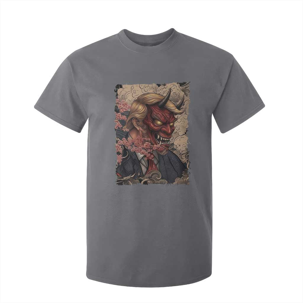 American Leader Oni Mask Japanese Ukiyoe T Shirt For Kid Political Parody Graphic TS12 Charcoal Print Your Wear