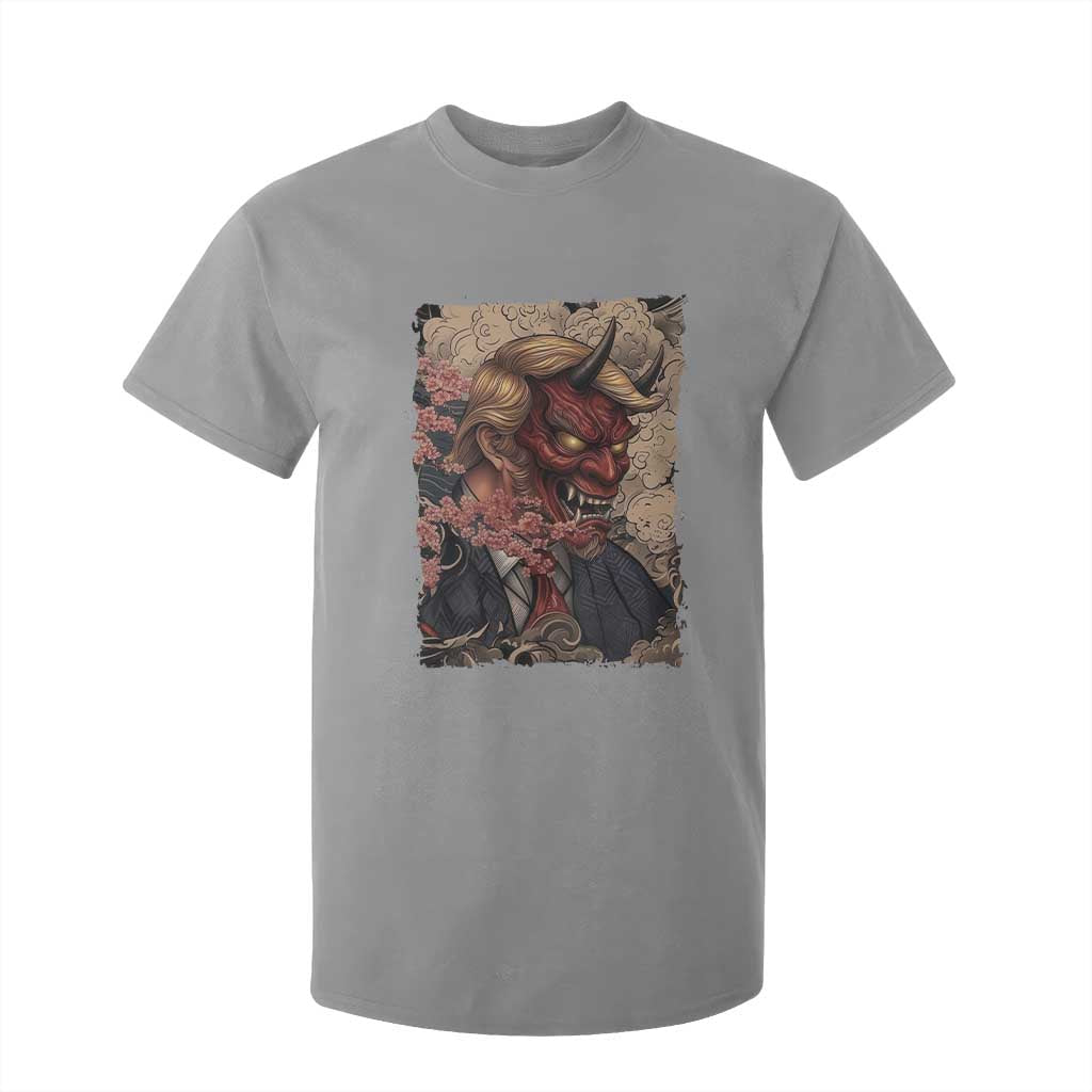 American Leader Oni Mask Japanese Ukiyoe T Shirt For Kid Political Parody Graphic TS12 Sport Gray Print Your Wear