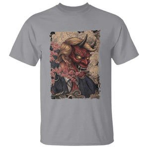 American Leader Oni Mask Japanese Ukiyoe T Shirt Political Parody Graphic TS12 Sport Gray Print Your Wear
