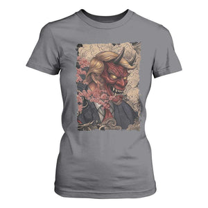 American Leader Oni Mask Japanese Ukiyoe T Shirt For Women Political Parody Graphic TS12 Charcoal Print Your Wear