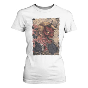 American Leader Oni Mask Japanese Ukiyoe T Shirt For Women Political Parody Graphic TS12 White Print Your Wear