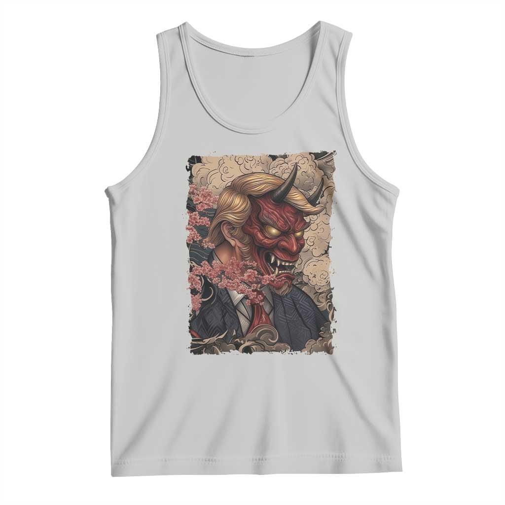 American Leader Oni Mask Japanese Ukiyoe Tank Top Political Parody Graphic TS12 Ash Print Your Wear