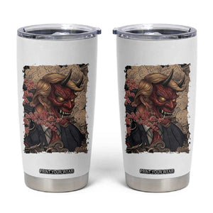 American Leader Oni Mask Japanese Ukiyoe Tumbler Cup Political Parody Graphic TS12 White Print Your Wear