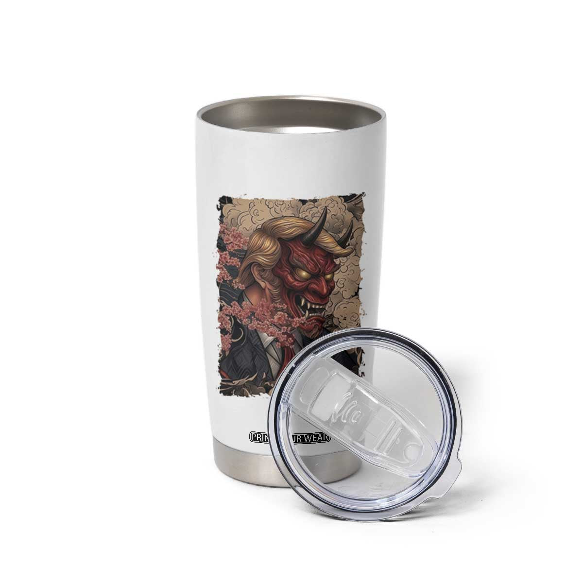 American Leader Oni Mask Japanese Ukiyoe Tumbler Cup Political Parody Graphic TS12 Print Your Wear