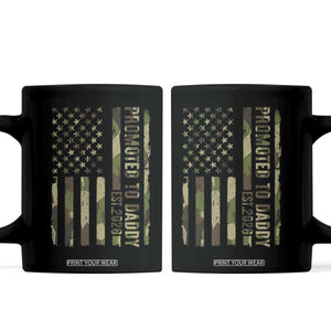 Camouflage Patriotic Dad 2026 Coffee Mug USA Flag New Father Announcement TS12 Black Print Your Wear