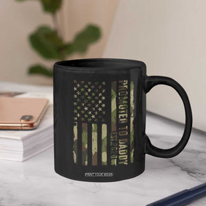 Camouflage Patriotic Dad 2026 Coffee Mug USA Flag New Father Announcement TS12 Print Your Wear