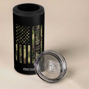Camouflage Patriotic Dad 2026 4 in 1 Can Cooler Tumbler USA Flag New Father Announcement TS12 Print Your Wear