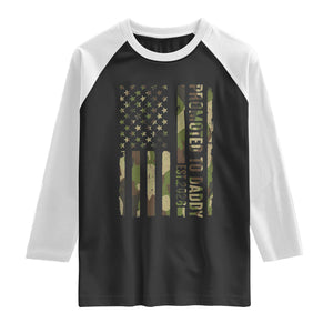 Camouflage Patriotic Dad 2026 Raglan Shirt USA Flag New Father Announcement TS12 Black White Print Your Wear