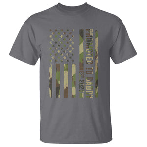 Camouflage Patriotic Dad 2026 T Shirt USA Flag New Father Announcement TS12 Charcoal Print Your Wear