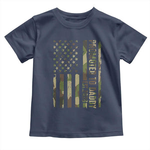 Camouflage Patriotic Dad 2026 Toddler T Shirt USA Flag New Father Announcement TS12 Navy Print Your Wear