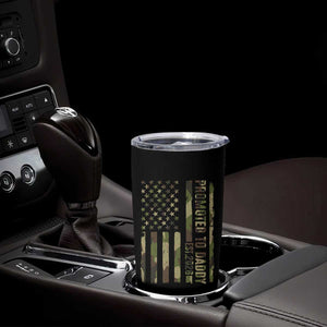 Camouflage Patriotic Dad 2026 Tumbler Cup USA Flag New Father Announcement TS12 Print Your Wear