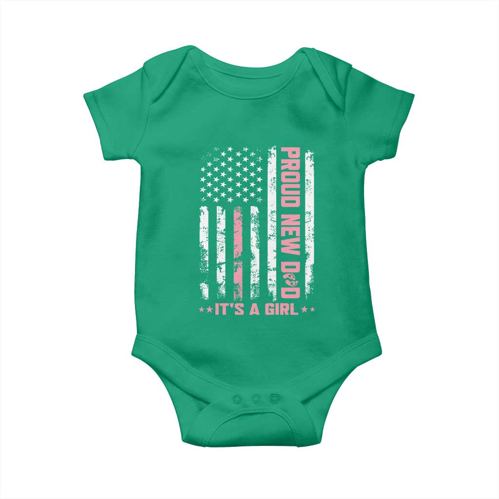 Proud New Dad Its A Girl Baby Onesie Patriotic First Fathers Day Gift TS12 Irish Green Print Your Wear