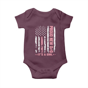 Proud New Dad Its A Girl Baby Onesie Patriotic First Fathers Day Gift TS12 Maroon Print Your Wear