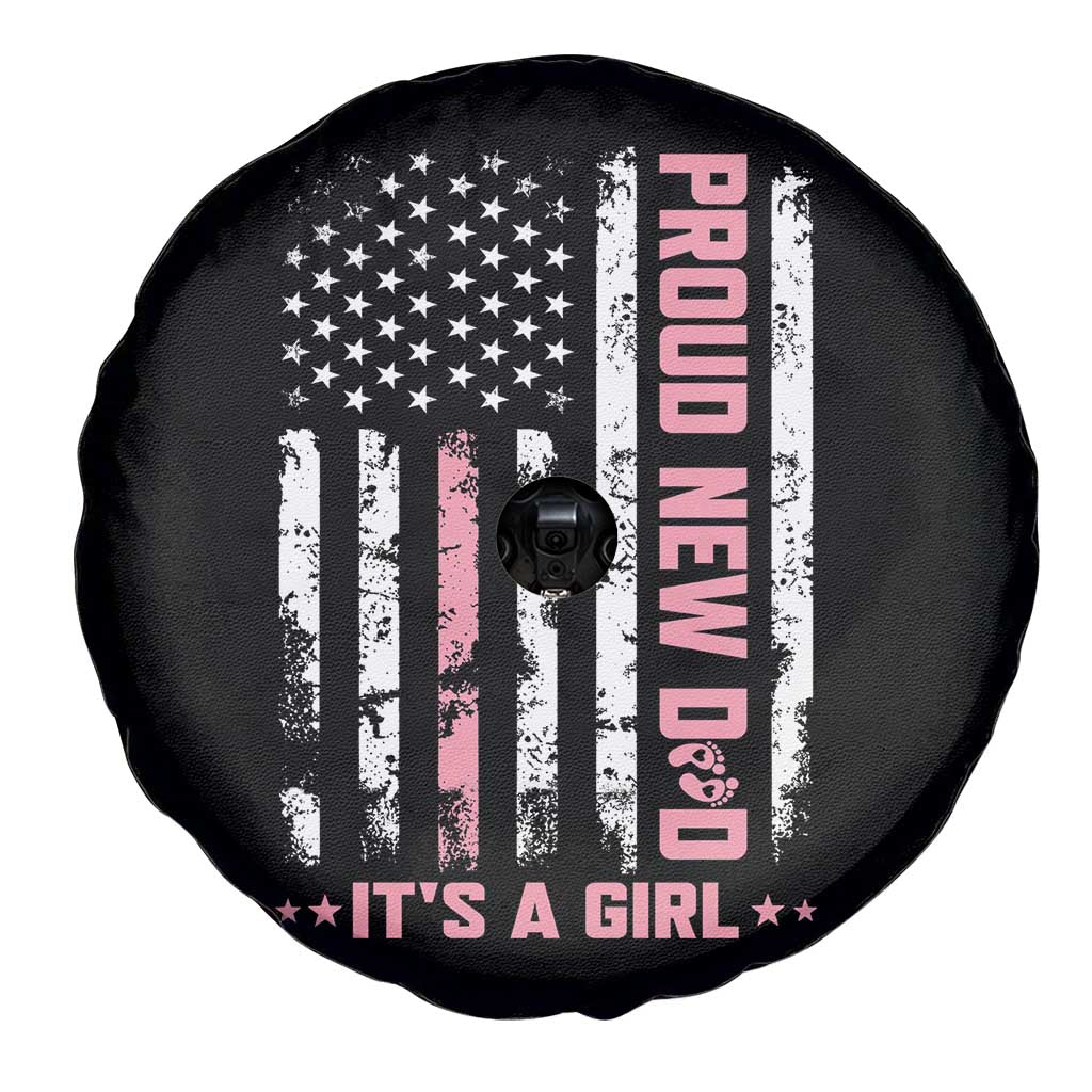 Proud New Dad Its A Girl Spare Tire Cover Patriotic First Fathers Day Gift TS12 Print Your Wear