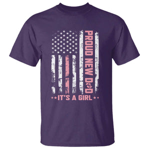 Proud New Dad Its A Girl T Shirt Patriotic First Fathers Day Gift TS12 Purple Print Your Wear