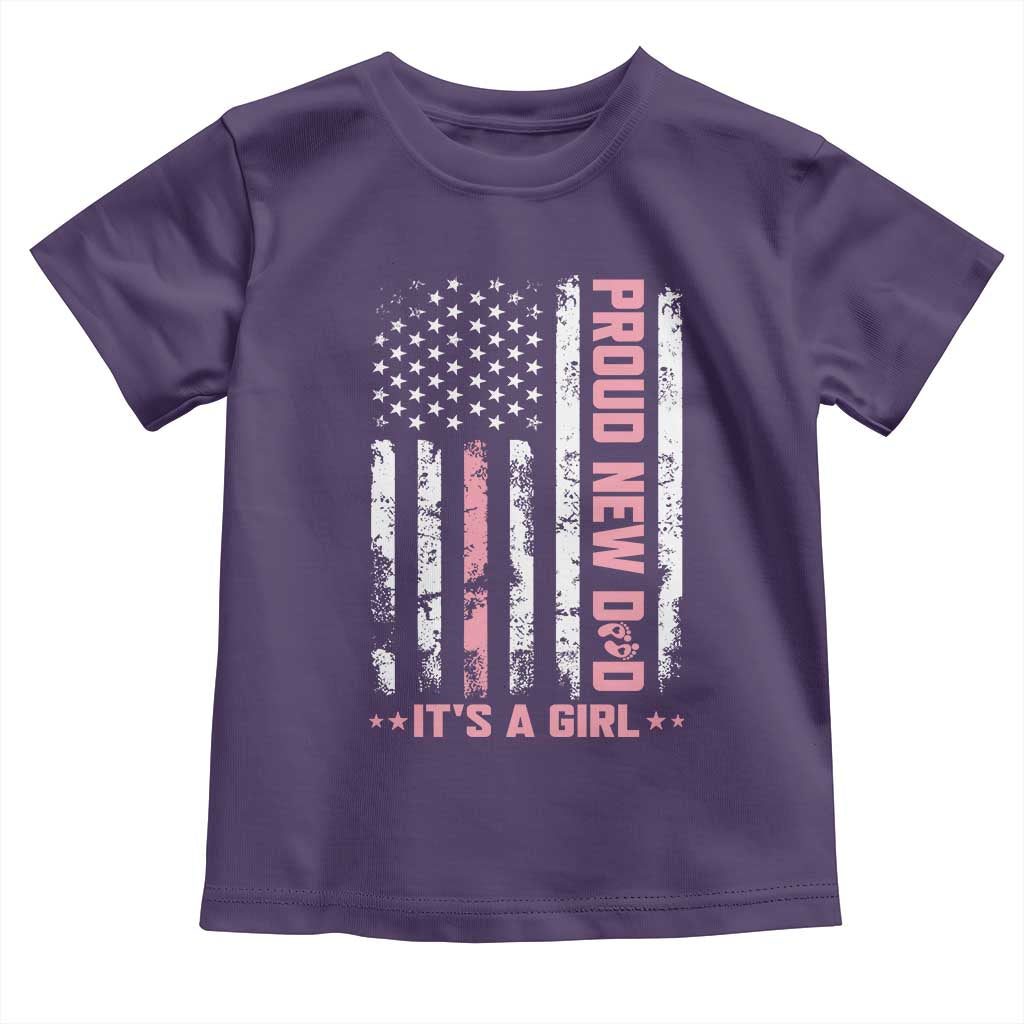 Proud New Dad Its A Girl Toddler T Shirt Patriotic First Fathers Day Gift TS12 Purple Print Your Wear