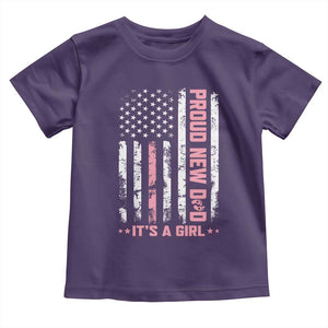 Proud New Dad Its A Girl Toddler T Shirt Patriotic First Fathers Day Gift TS12 Purple Print Your Wear