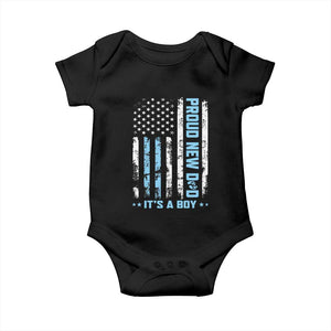 Proud New Dad Its A Boy Baby Onesie Patriotic First Fathers Day Gift TS12 Black Print Your Wear
