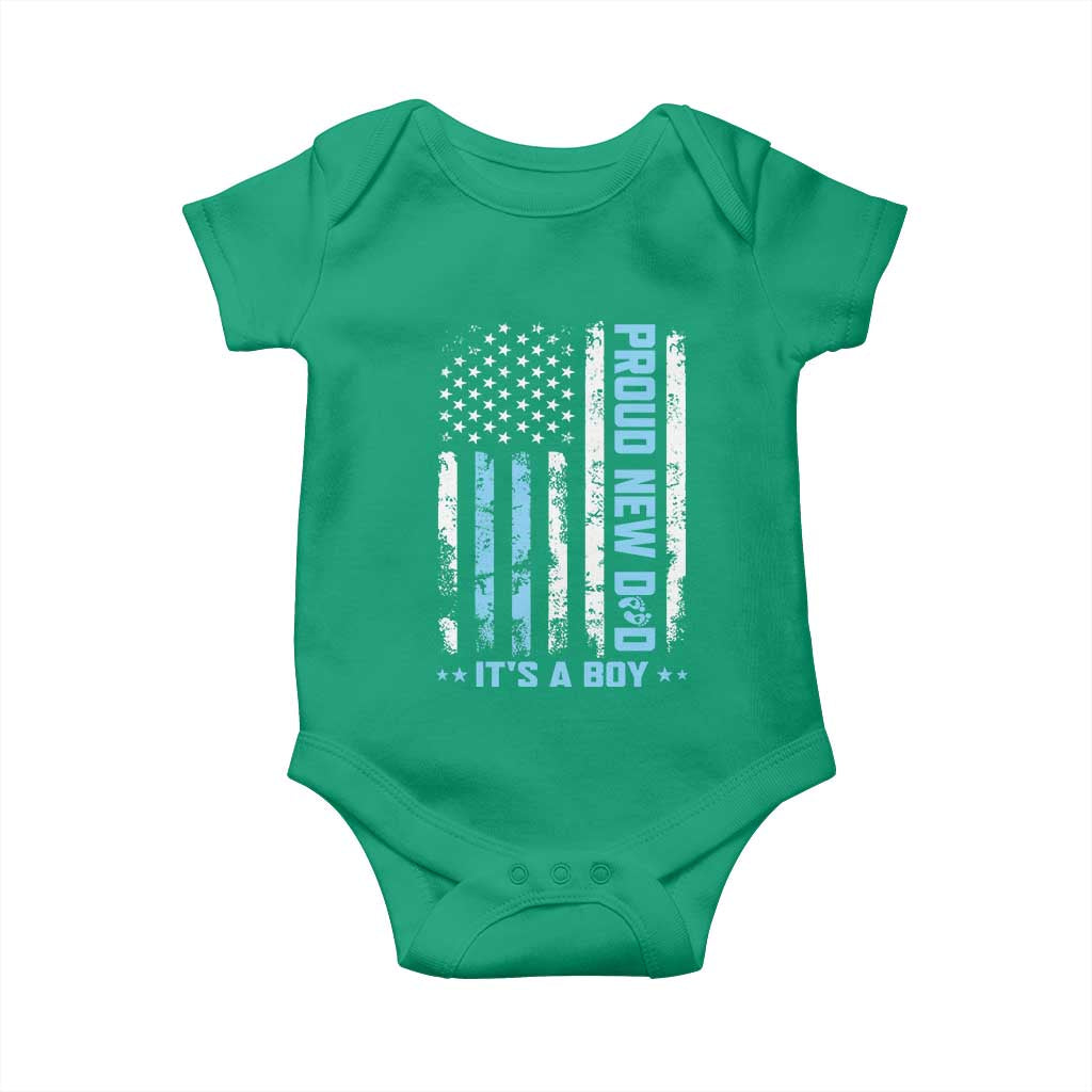 Proud New Dad Its A Boy Baby Onesie Patriotic First Fathers Day Gift TS12 Irish Green Print Your Wear