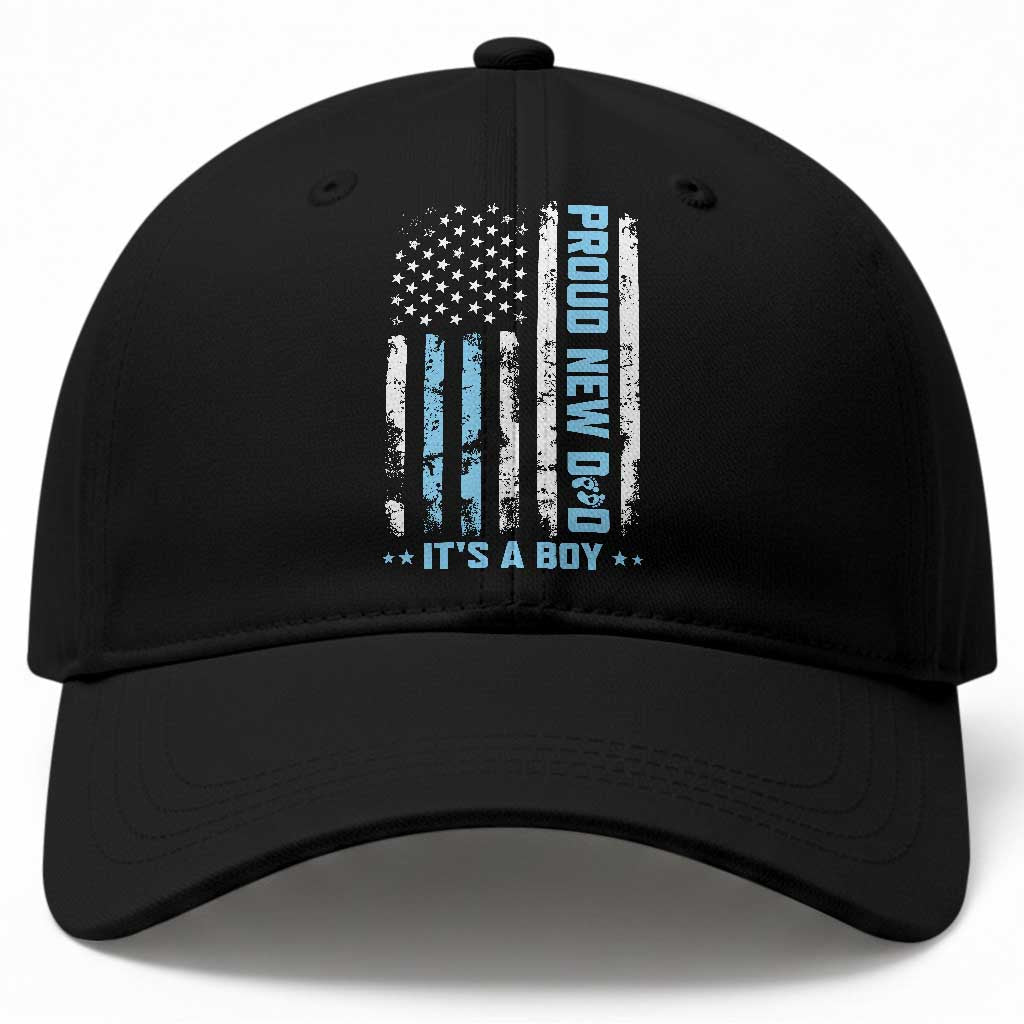 Proud New Dad Its A Boy Baseball Cap Patriotic First Fathers Day Gift TS12 Print Your Wear