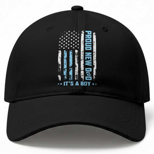 Proud New Dad Its A Boy Baseball Cap Patriotic First Fathers Day Gift TS12 Print Your Wear