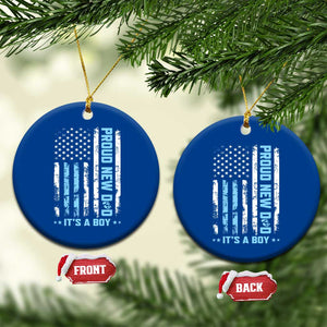 Proud New Dad Its A Boy Ceramic Ornament Patriotic First Fathers Day Gift TS12 1pc Blue Print Your Wear