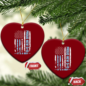 Proud New Dad Its A Boy Ceramic Ornament Patriotic First Fathers Day Gift TS12 Print Your Wear