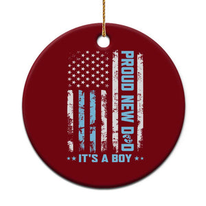 Proud New Dad Its A Boy Ceramic Ornament Patriotic First Fathers Day Gift TS12 1pc Red Print Your Wear
