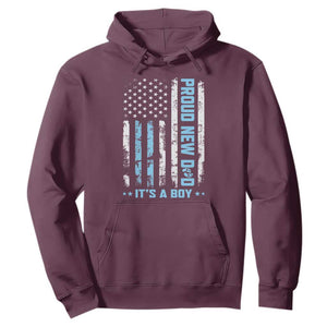 Proud New Dad Its A Boy Hoodie Patriotic First Fathers Day Gift TS12 Maroon Print Your Wear