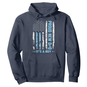 Proud New Dad Its A Boy Hoodie Patriotic First Fathers Day Gift TS12 Navy Print Your Wear