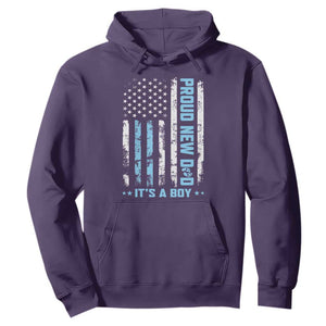 Proud New Dad Its A Boy Hoodie Patriotic First Fathers Day Gift TS12 Purple Print Your Wear