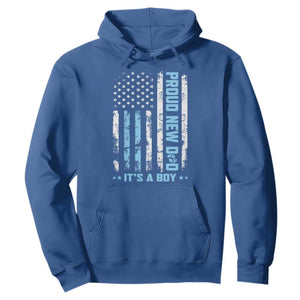Proud New Dad Its A Boy Hoodie Patriotic First Fathers Day Gift TS12 Royal Blue Print Your Wear