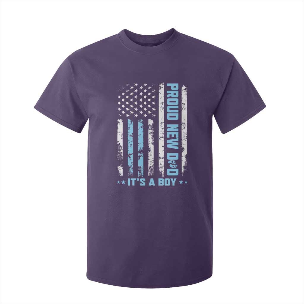 Proud New Dad Its A Boy T Shirt For Kid Patriotic First Fathers Day Gift TS12 Purple Print Your Wear