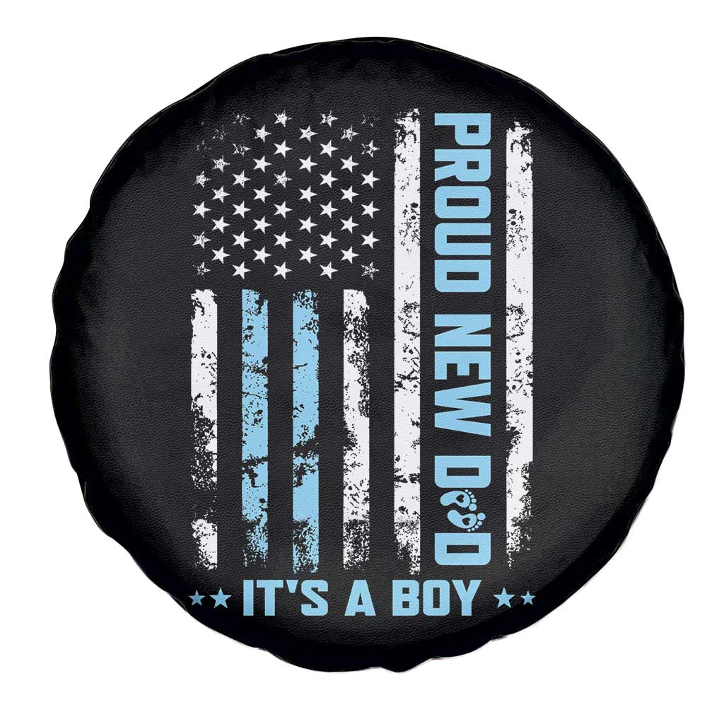 Proud New Dad Its A Boy Spare Tire Cover Patriotic First Fathers Day Gift TS12 Print Your Wear