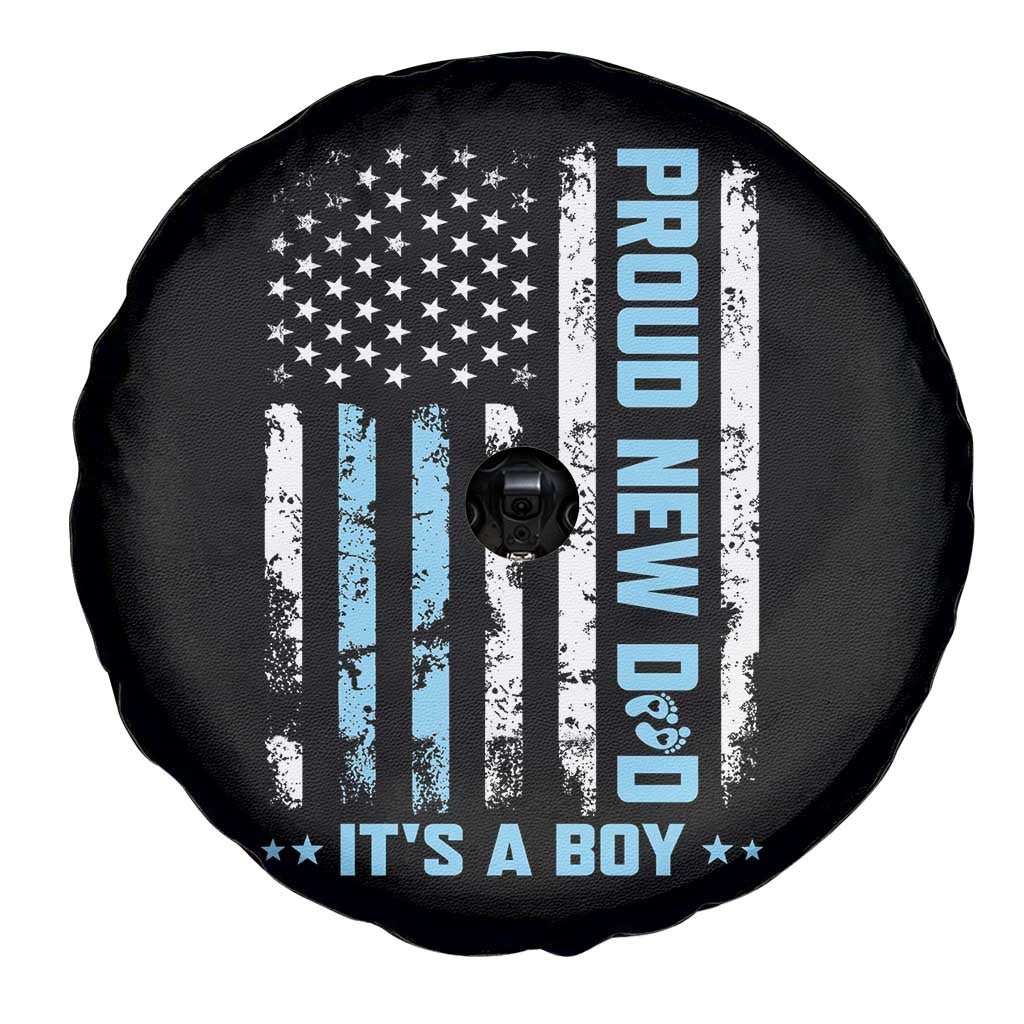 Proud New Dad Its A Boy Spare Tire Cover Patriotic First Fathers Day Gift TS12 Print Your Wear