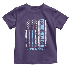 Proud New Dad Its A Boy Toddler T Shirt Patriotic First Fathers Day Gift TS12 Purple Print Your Wear
