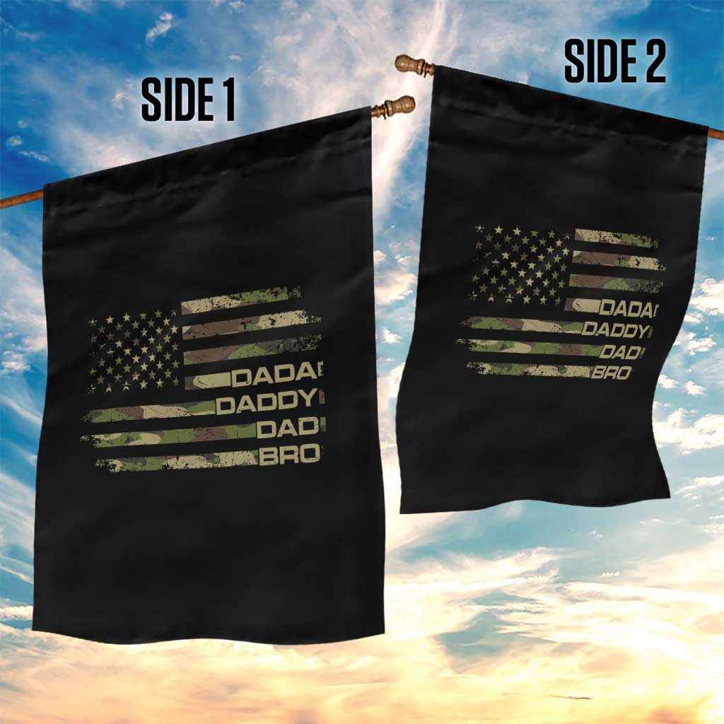 Dada Daddy Dad Bro Camo American Flag Garden Flag Patriotic Fathers Day Gift TS12 Print Your Wear