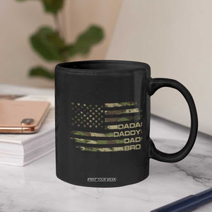 Dada Daddy Dad Bro Camo American Flag Coffee Mug Patriotic Fathers Day Gift TS12 Print Your Wear