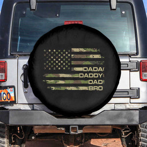 Dada Daddy Dad Bro Camo American Flag Spare Tire Cover Patriotic Fathers Day Gift TS12 No hole Black Print Your Wear