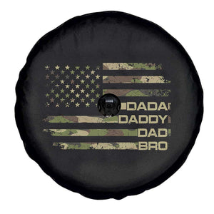 Dada Daddy Dad Bro Camo American Flag Spare Tire Cover Patriotic Fathers Day Gift TS12 Print Your Wear