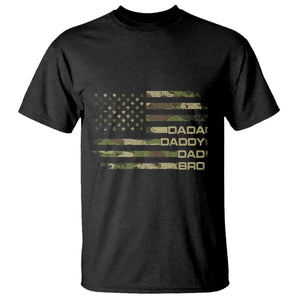 Dada Daddy Dad Bro Camo American Flag T Shirt Patriotic Fathers Day Gift TS12 Black Print Your Wear