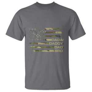Dada Daddy Dad Bro Camo American Flag T Shirt Patriotic Fathers Day Gift TS12 Charcoal Print Your Wear