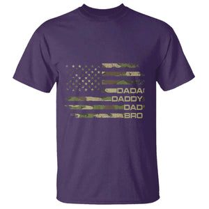 Dada Daddy Dad Bro Camo American Flag T Shirt Patriotic Fathers Day Gift TS12 Purple Print Your Wear