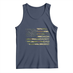 Dada Daddy Dad Bro Camo American Flag Tank Top Patriotic Fathers Day Gift TS12 Navy Print Your Wear
