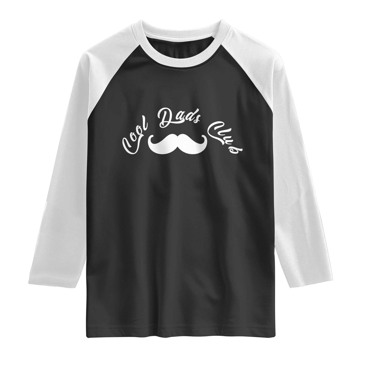 Cool Dad Club Raglan Shirt Coolest Dad Ever Birthday Gift TS12 Black White Print Your Wear