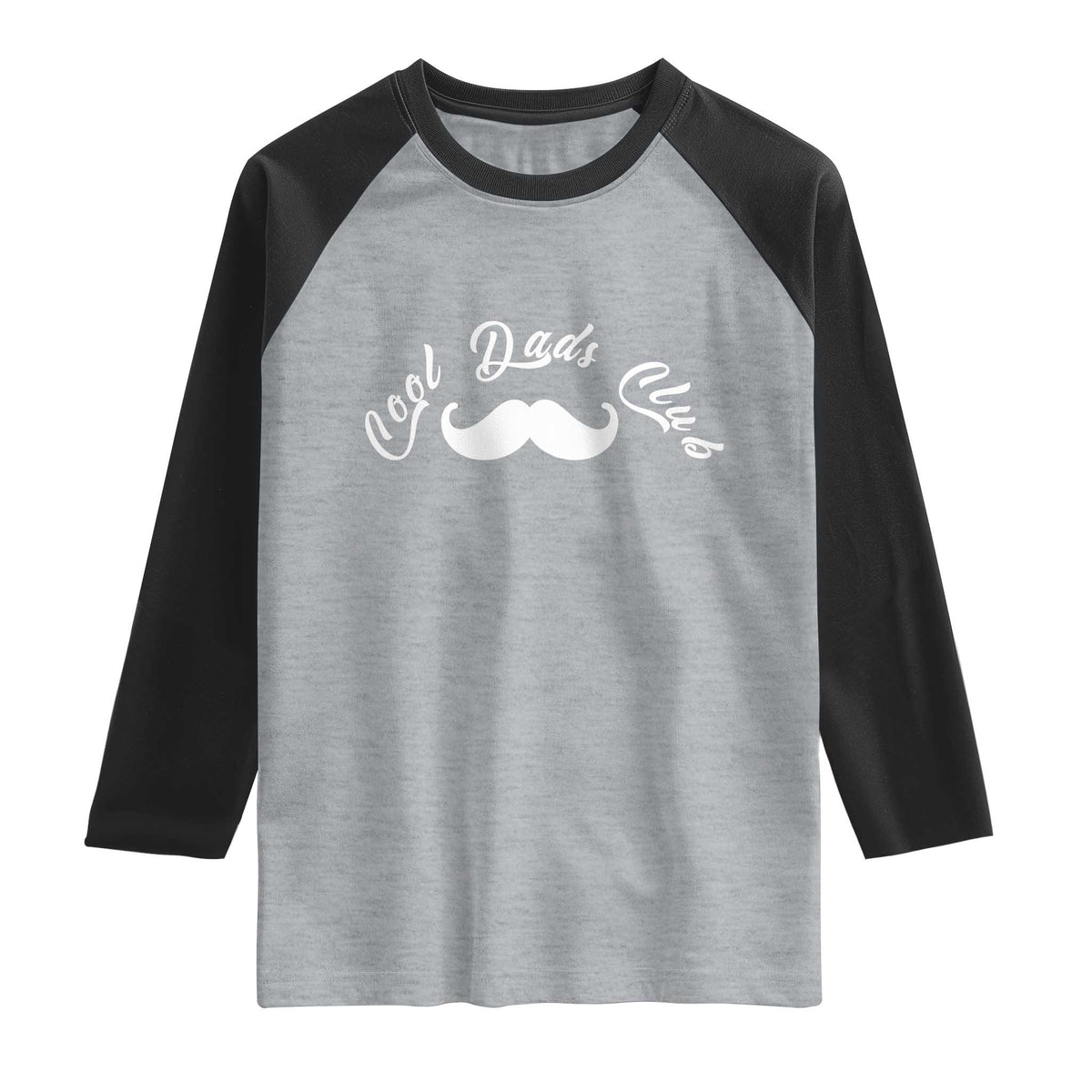 Cool Dad Club Raglan Shirt Coolest Dad Ever Birthday Gift TS12 Heather Gray Black Print Your Wear