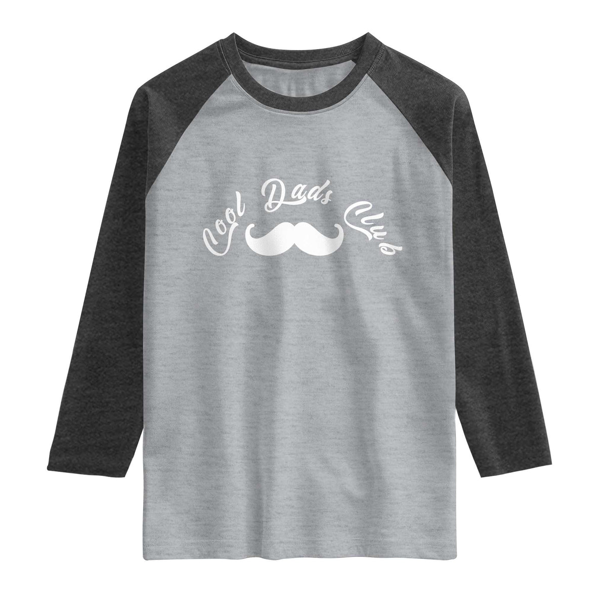 Cool Dad Club Raglan Shirt Coolest Dad Ever Birthday Gift TS12 Heather Gray Heather Charcoal Print Your Wear