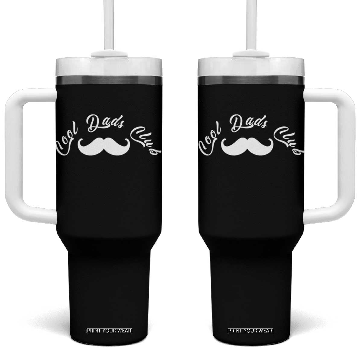 Cool Dad Club Tumbler With Handle Coolest Dad Ever Birthday Gift TS12 One Size: 40 oz Black Print Your Wear
