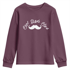 Cool Dad Club Youth Sweatshirt Coolest Dad Ever Birthday Gift TS12 Maroon Print Your Wear